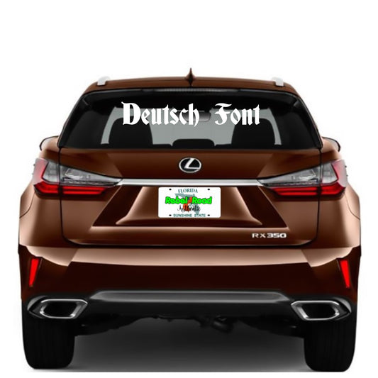Custom Text Deutsch Font