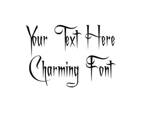 Custom Text Charming Font