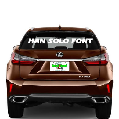 Custom text Han Solo Font