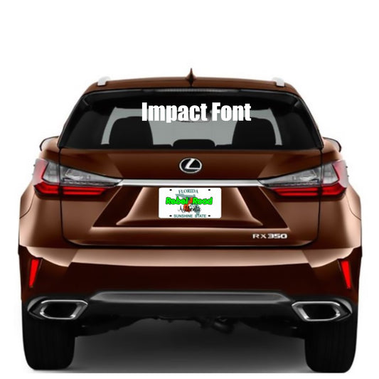Custom Text Impact Font
