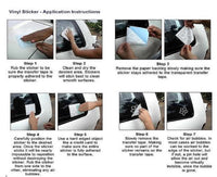 Instructions for applying vinyl decals to cars and other smooth flat surfaces.