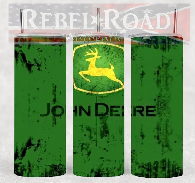 John Deere 20oz sublimination skinny tumbler Customizable Options Available.