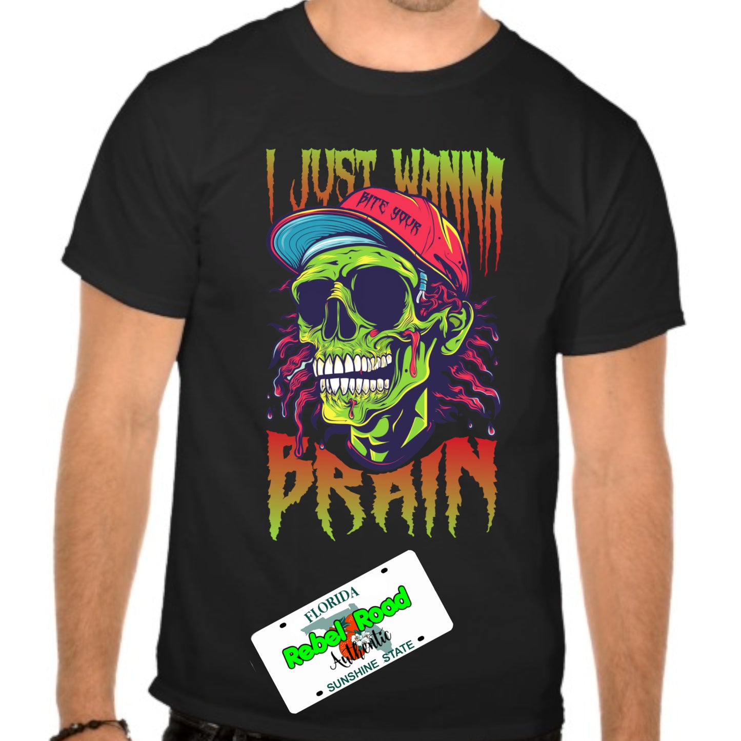 🧟 Just Wanna Eat Brains Zombie Apparel – Hungry for Style!