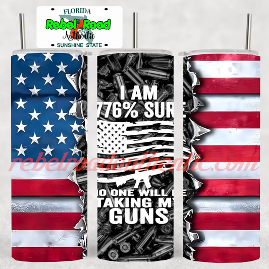 1776% Sure 20oz sublimination skinny tumbler Customizable Options Available.