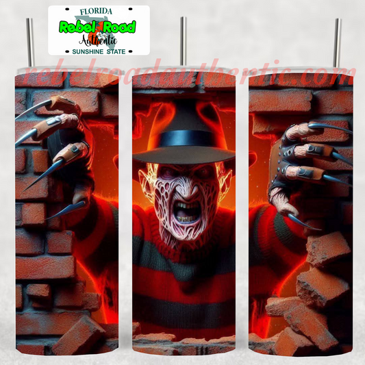 Freddy Wall 2 20oz sublimination skinny tumbler Customizable Options Available.