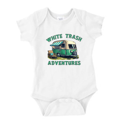 TikTok's White Trash Adventures Baby/Infant Onesie official merchandise