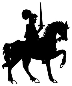 Knight on Steed Vinyl Decal