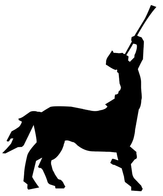 Mythical Centaur With War Horn Vinyl Decal