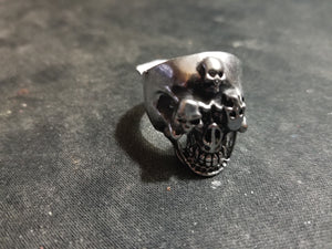 Blinded By Death Biker Ring Size 12