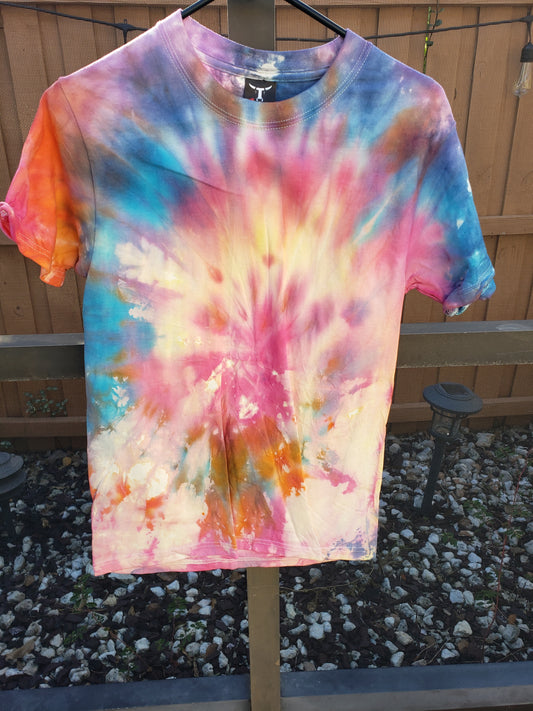 Tie Dye T-Shirt Blue Purple Orange Pink