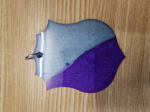 Multicolor Police Shield Mirror hanger Purple/Blue