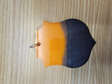 Multicolor Police Shield Mirror hanger Orange/Black
