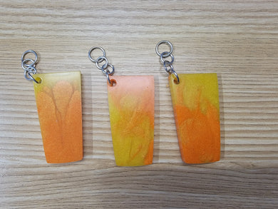 Multicolor Mini Tumbler key Chain Orange/Yellow