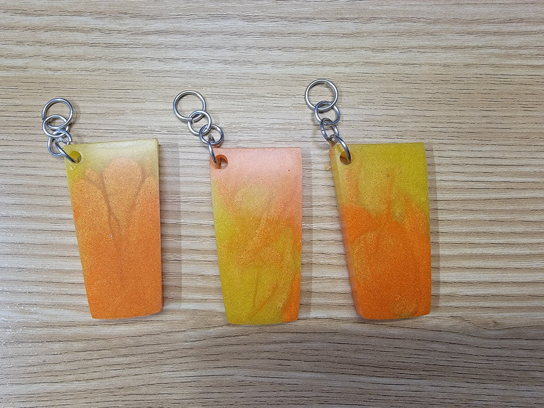 Multicolor Mini Tumbler key Chain Orange/Yellow