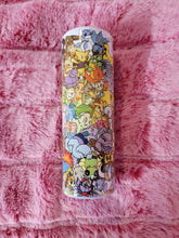 Load image into Gallery viewer, Pokemon Character Collage 20oz skinny tumbler.