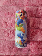 Load image into Gallery viewer, Super Mario Bros 20oz skinny tumbler.