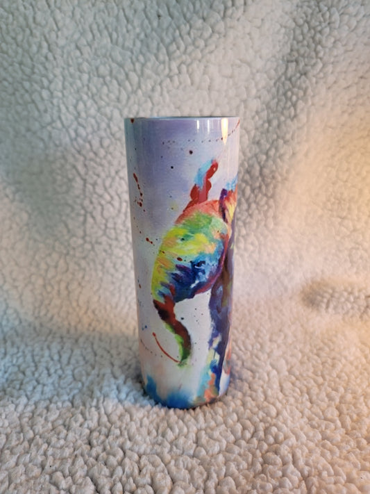 Watercolor Elephant 20oz skinny tumbler