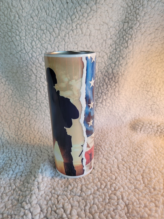 US Soldier 20oz skinny tumbler