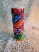 Load image into Gallery viewer, Vibrant Color Butterfly 20oz skinny tumbler
