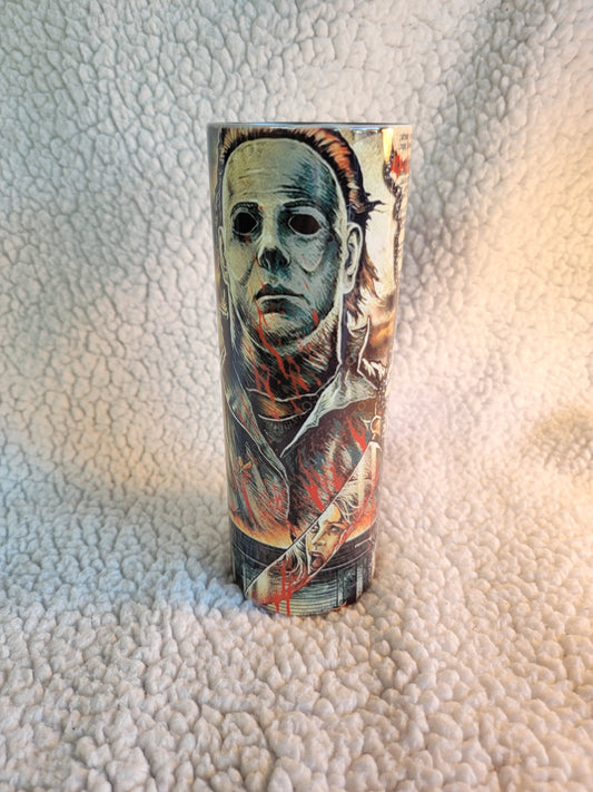 Michael Myers News 20oz skinny tumbler
