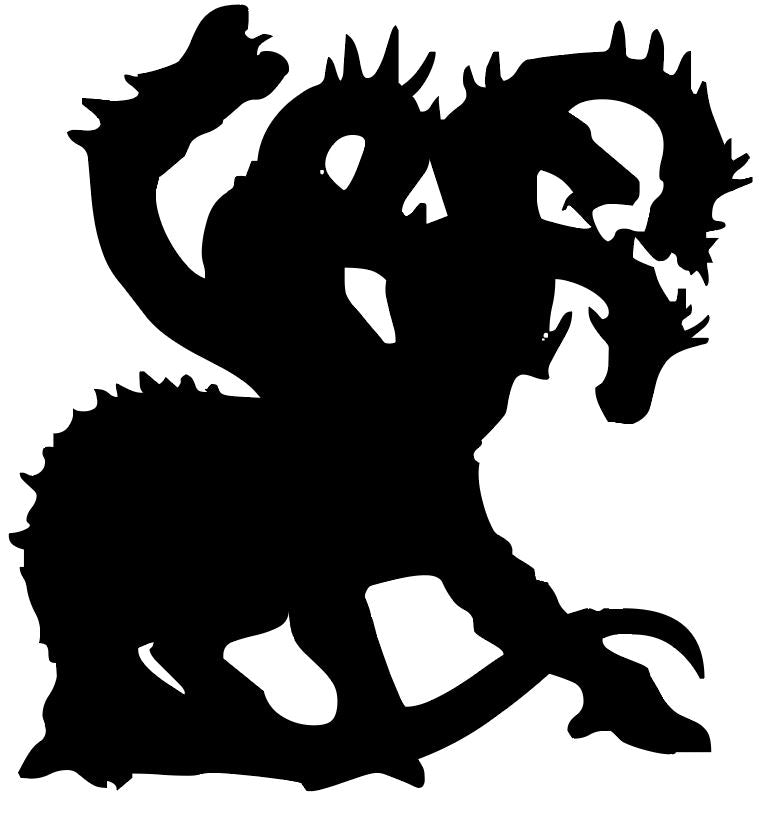 Multi Headed Dragon Vinyl Decal