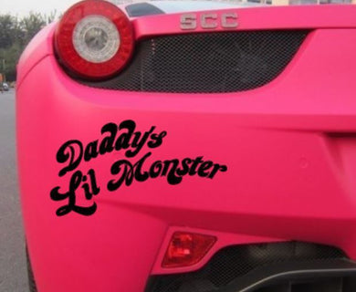 Daddy's Lil Monster Vinyl Decal