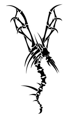 Dragon Skeleton 2 Vinyl Decal