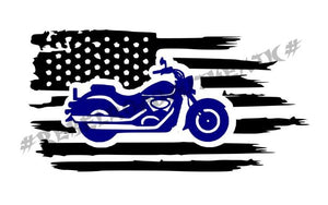 American Patriot Biker Decal