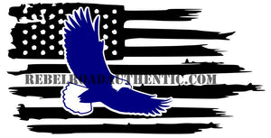 American Patriot Eagle and flag Vinyl Decal