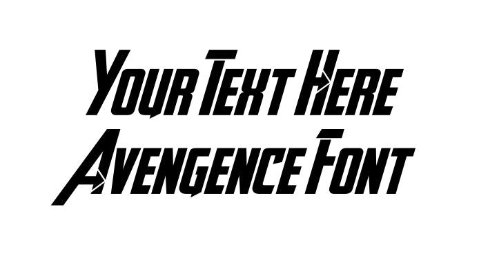 Custom text Avengence Font