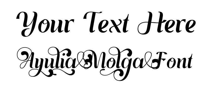 Custom text Ayulia Molga Font