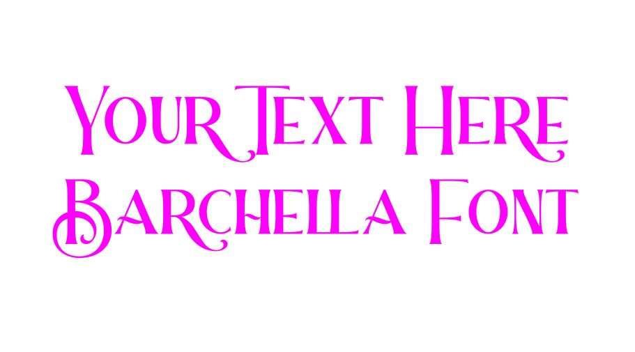 Custom text Barcheila Font