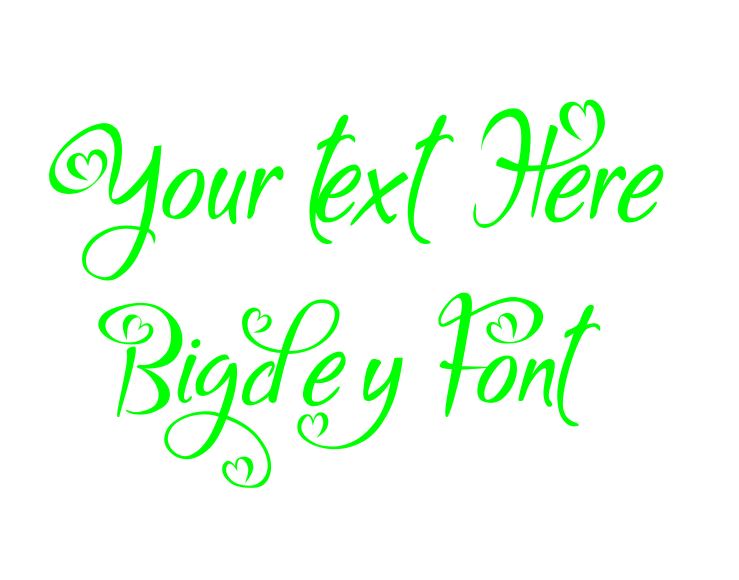 Custom text Bigdey Font