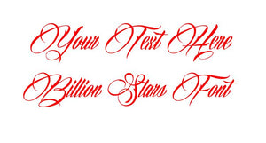 Custom text Billion Stars Font