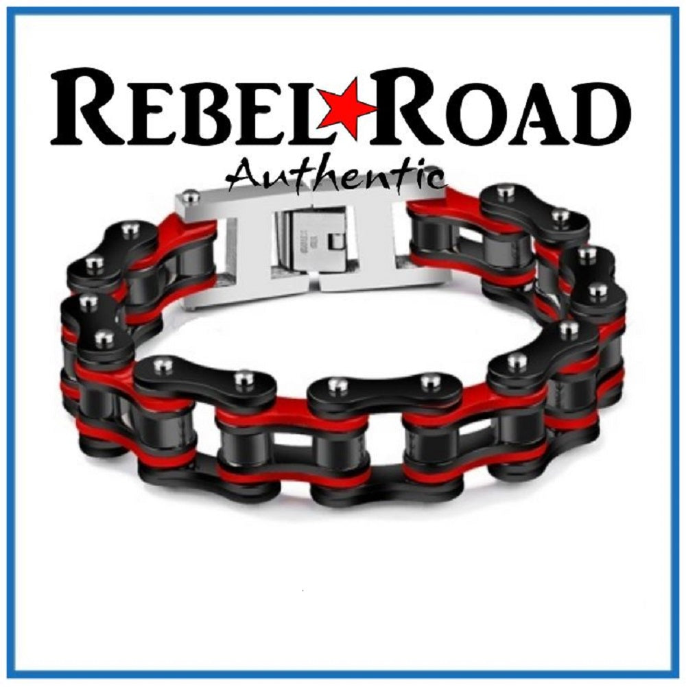 Black Fire Motorcycle Chain Bracelet