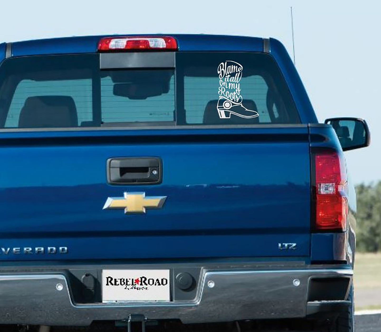 "Blame it All on My Roots" Cowboy Boot Decal