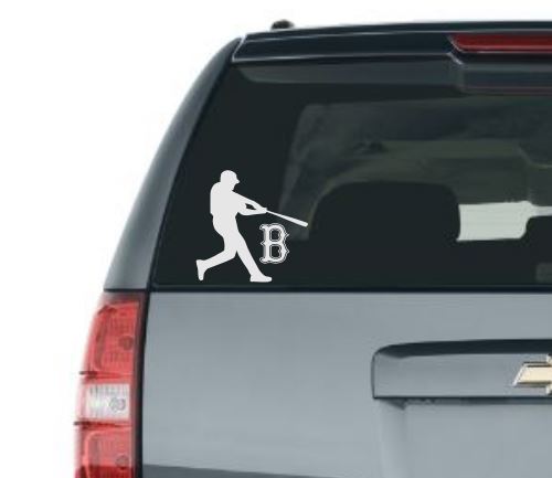 MLB Home Run 6" White Vinyl Decal