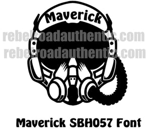 8" Custom Call sign Aviator Helmet vinyl decal