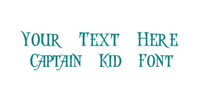 Custom text Capt. Kid Font