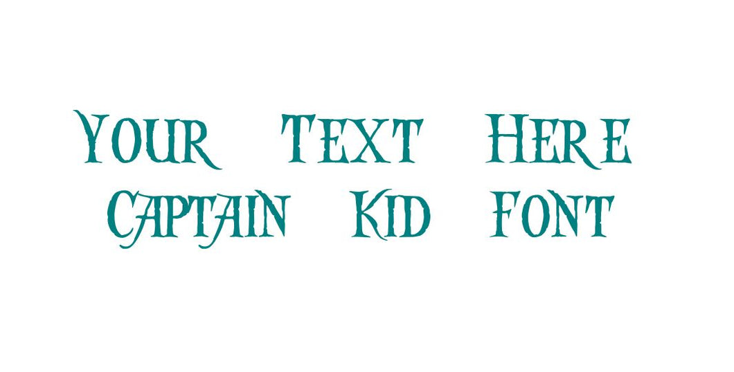 Custom text Capt. Kid Font