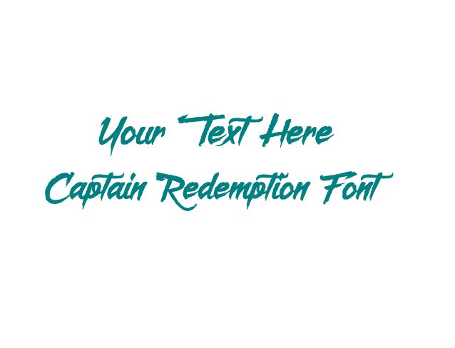 Custom text Captain Redemption Font