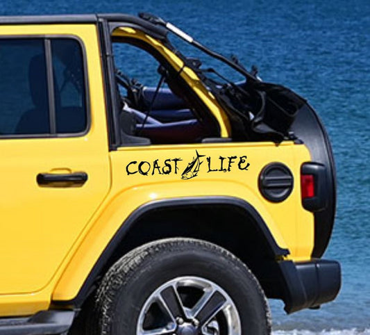 Coast Life Fishing Vinyl Decal