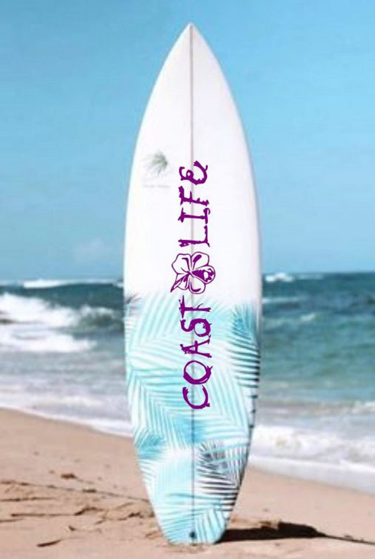 Coast Life Hibiscus Skull Vinyl Decal