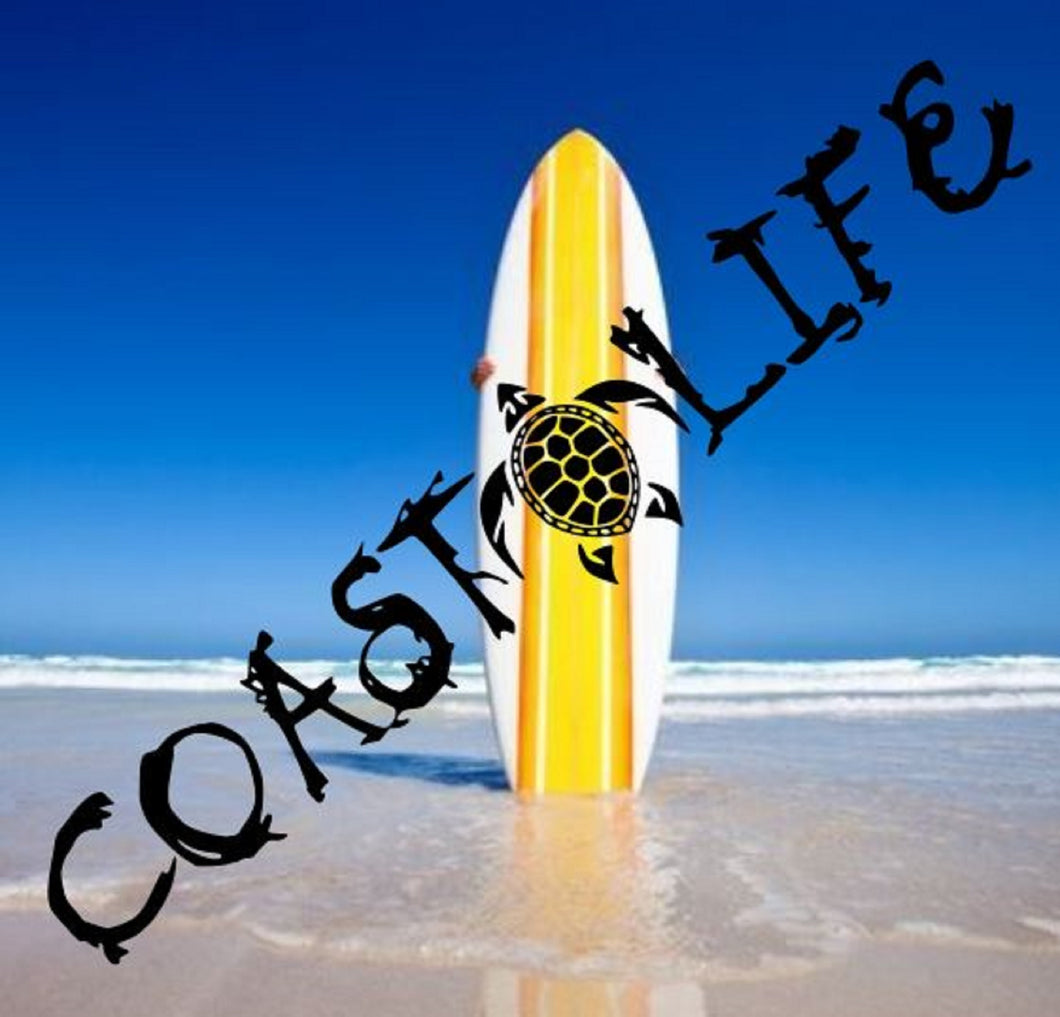 Coast Life Sea Turtle Vinyl Decal