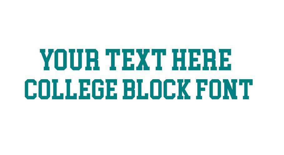 Custom text College Block Font
