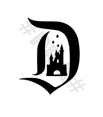 Disney D Castle Vinyl Decal