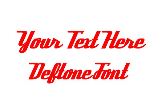Custom text Deftone Font
