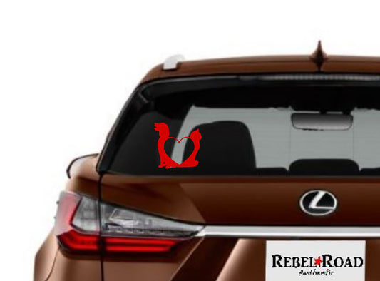 Dog & Cat Heart Vinyl Decal