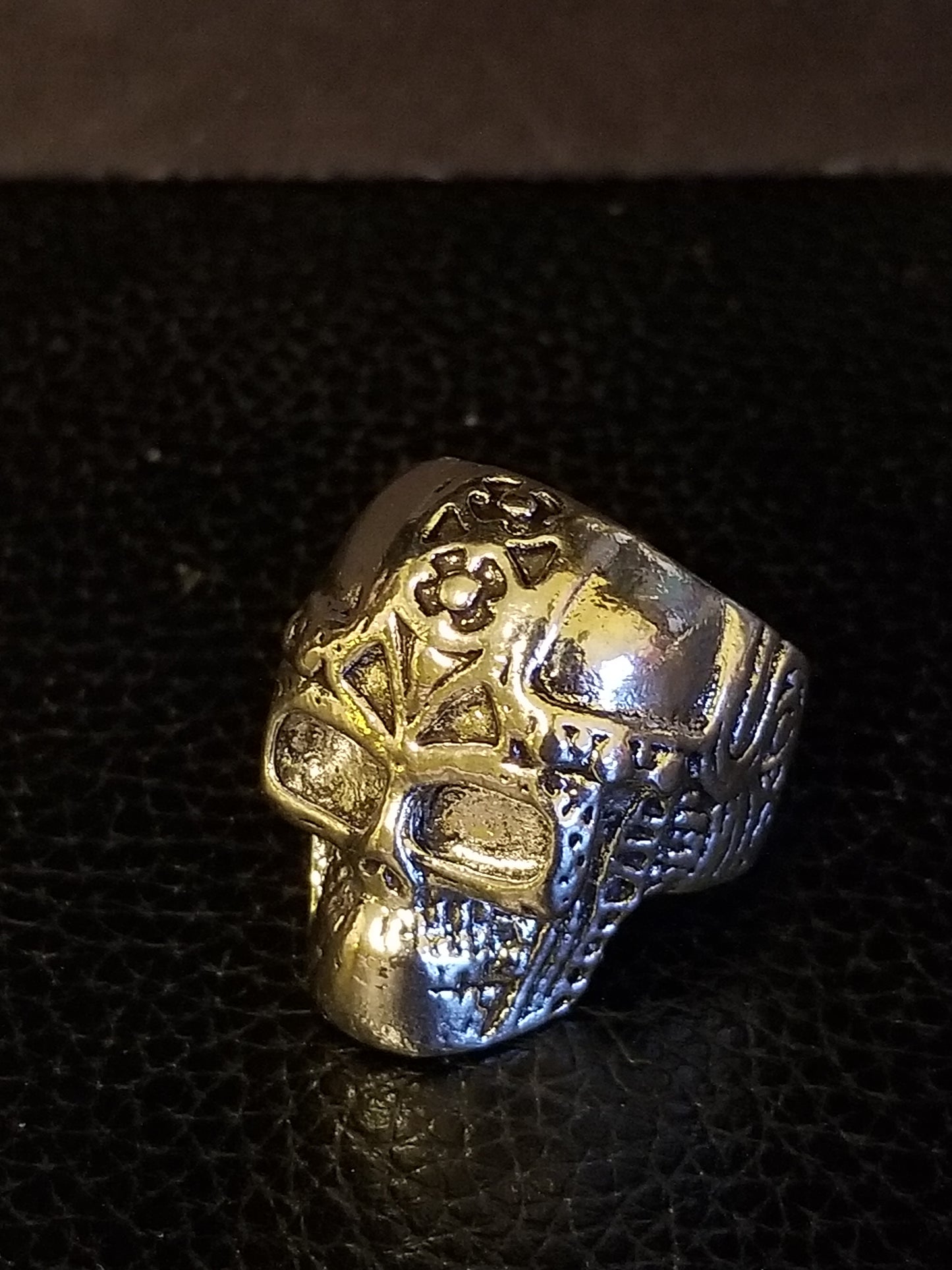 Egyptian Skull Biker/Punk Ring Size 10