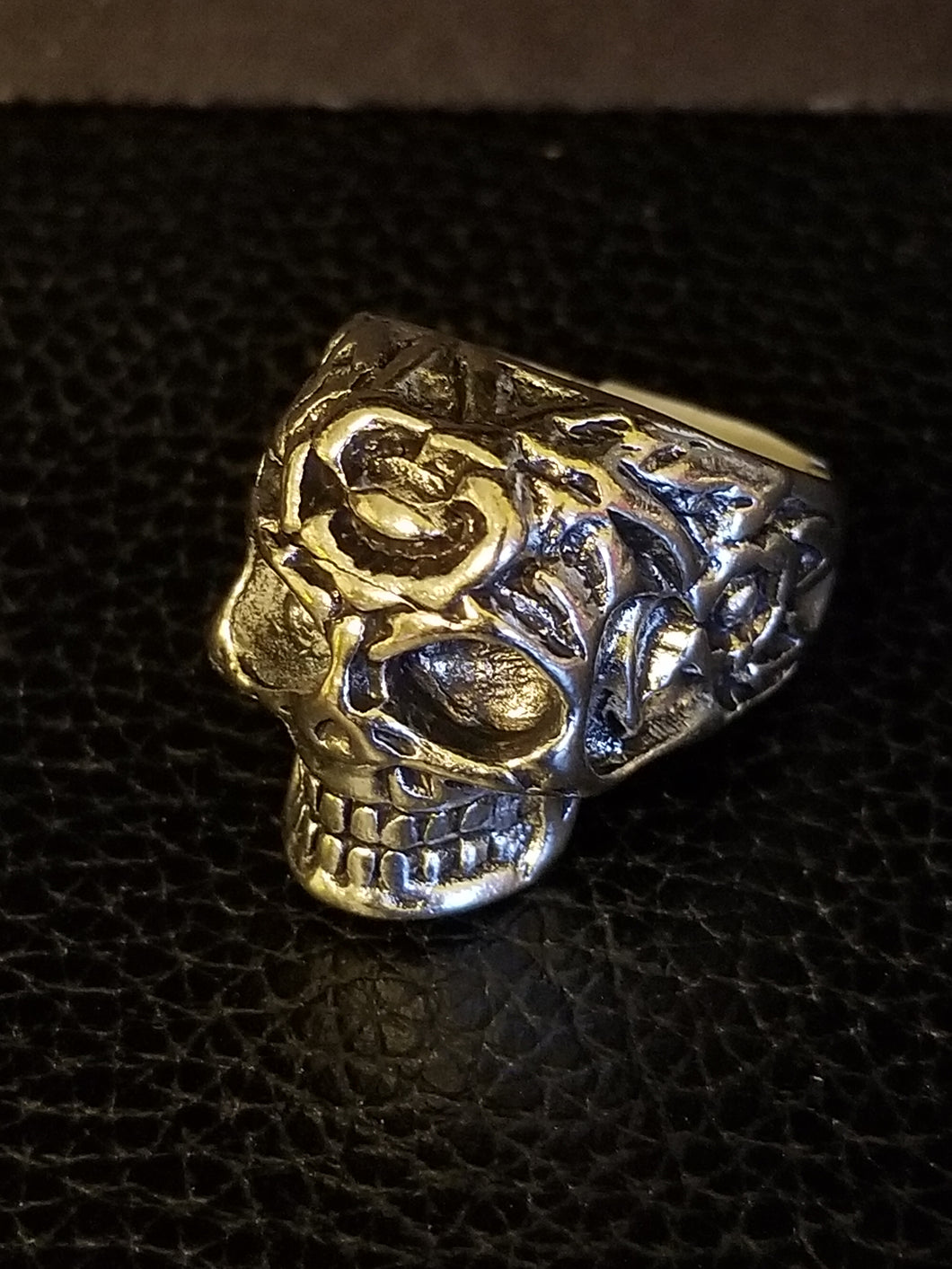 Engraved Skull Biker/Punk Ring Size 10.5